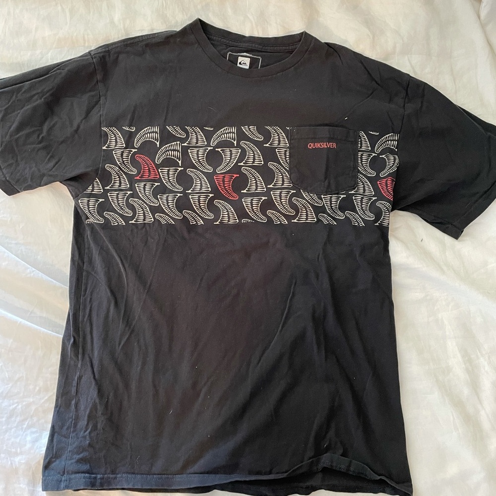 Black Men Quicksilver T Shirt Medium
